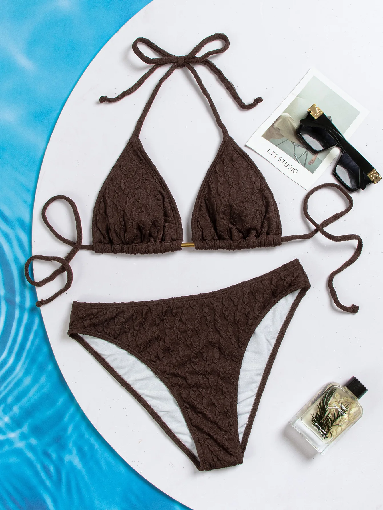 

Сексуальные треугольные бикини с эффектом пуш-ап, женский купальник с цветочным принтом, мягкий купальник-стринги, купальный костюм, женская пляжная одежда, Biquini Femme