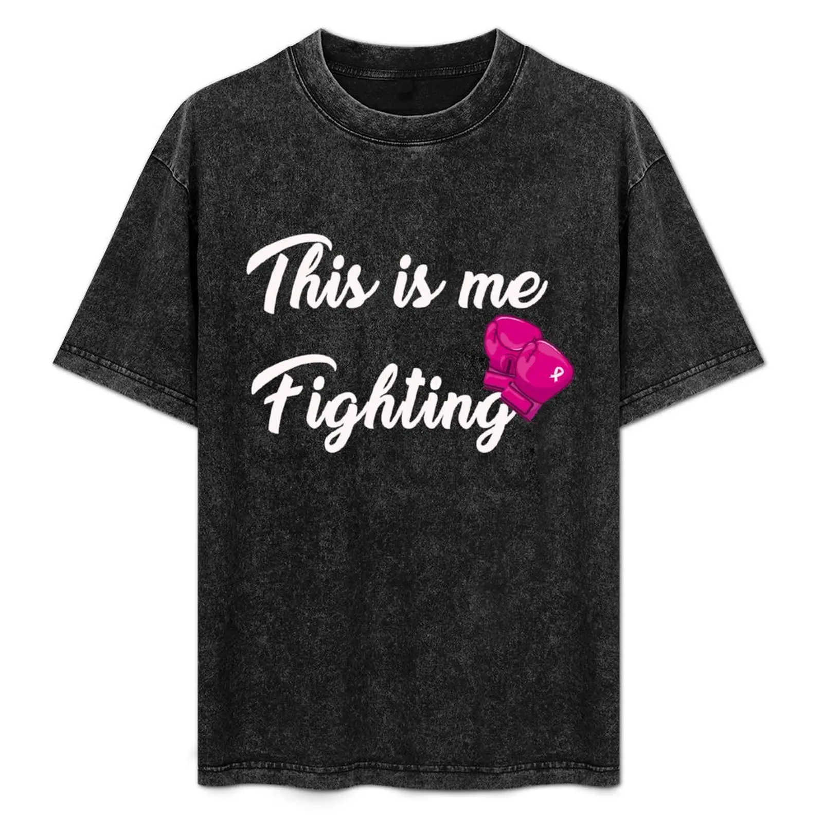 

This is Me Fighting Breast Cancer awareness T-Shirt Casual Loose Short Sleeve Tee for Men