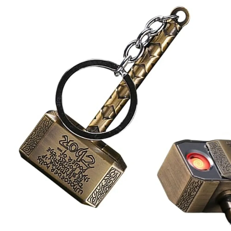 

Cool Metal Vintage Lighter, Windproof Touch Side Slip Ignition, Rechargeable USB Electronic Lighter for Men and Women, Keychain