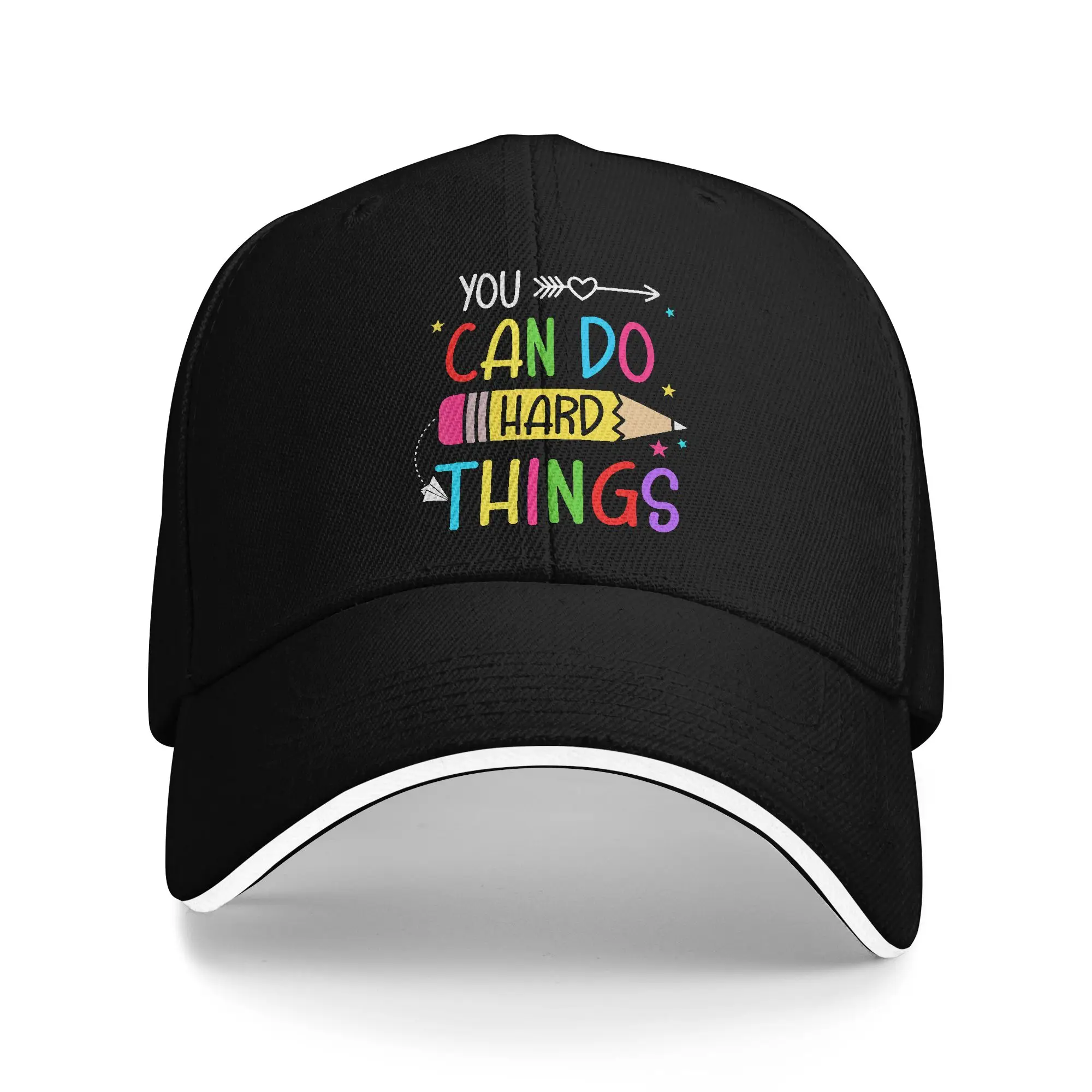 Test Day You Can Do Hard Things Baseball Cap  Men Print Trucker Hat Summer y2k Funny Outdoor Gym Snapback Cap