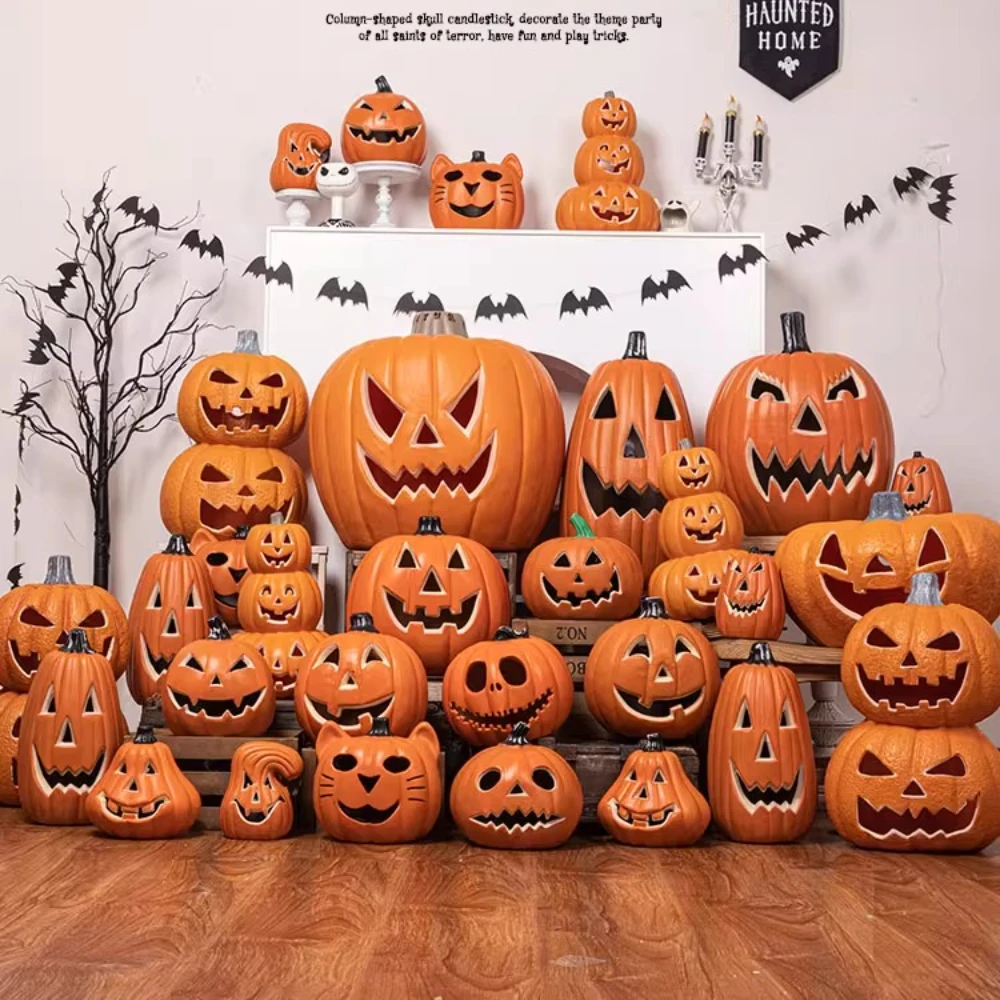 

Украшения на Хэллоуин, тыквенные фонарики, уличные светящиеся украшения своими руками, реквизит, украшение, композиция сцены