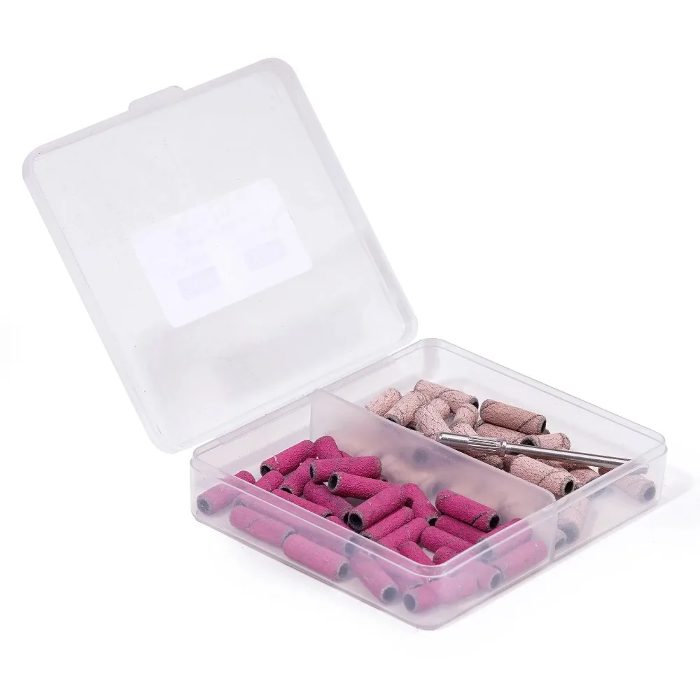100/60/50pcs 3.1mm Mini Sanding Bands Kits Nail Drill Bits Mandrel Sets Electric Manicure Accessories Tool Dead Skin Remover