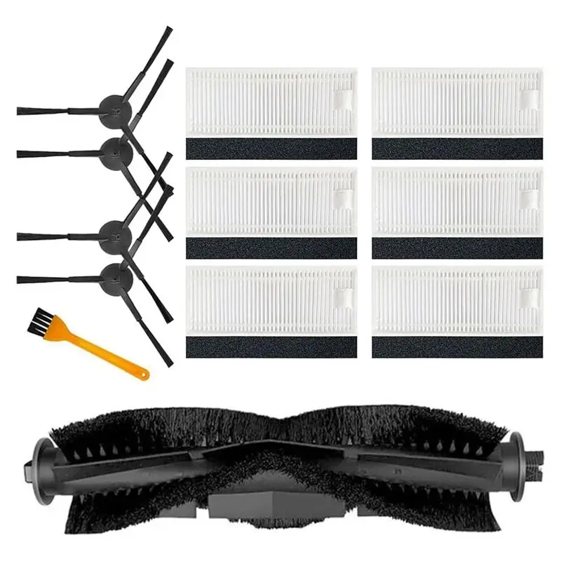 

AEE4-аксессуары для запасных частей для робота-пылесоса Tikom G7000 G6000, набор запасных частей, в комплект входят щетки с фильтрами Hepa