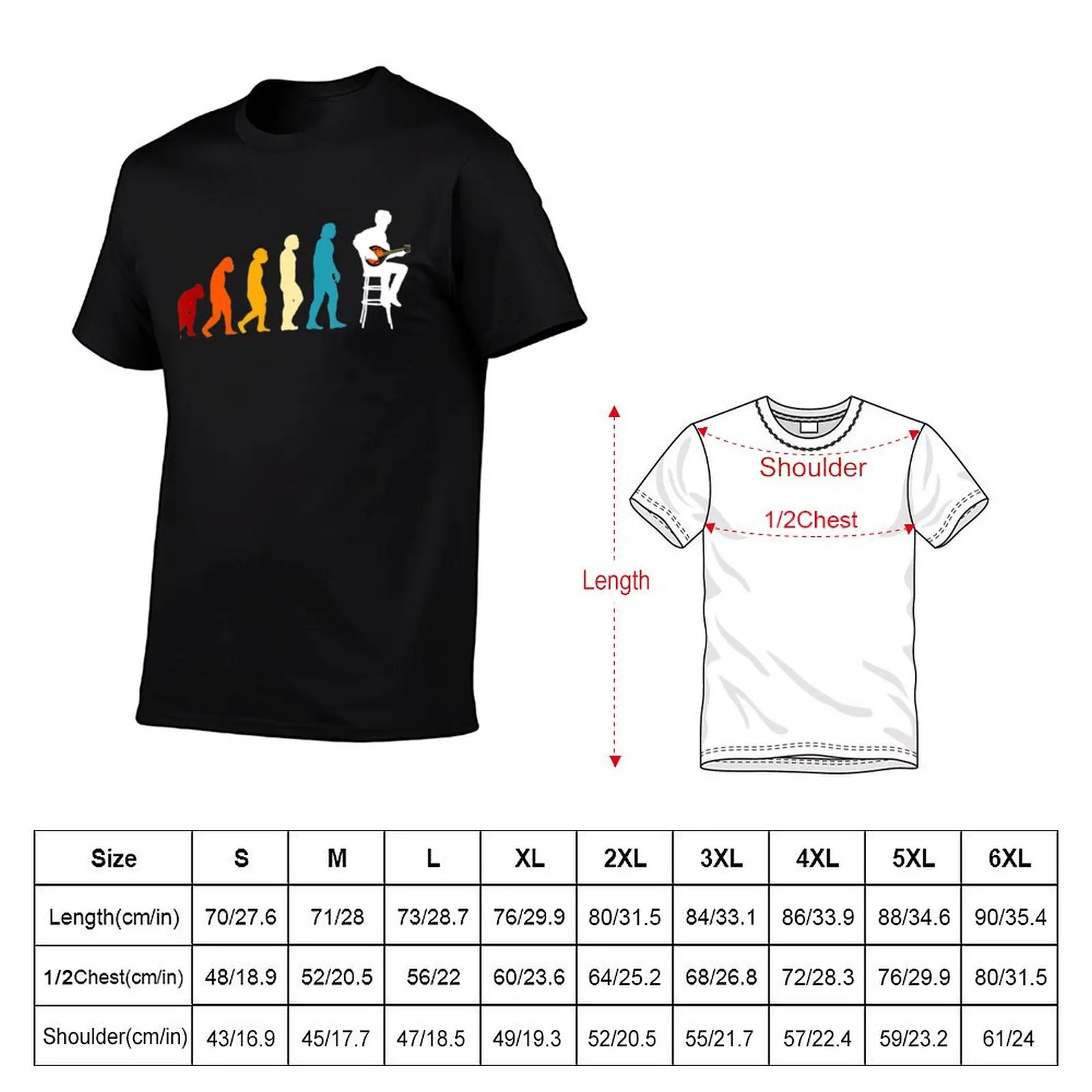 Great Mandolin Evolution Folk Music Bluegrass T-Shirt Festival Short Sleeve T-Shirt