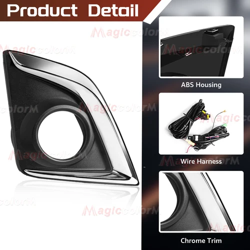 Imagen 2 del producto DLAA lámpara antiniebla para ISUZU D-MAX 2016 2017 2018 2019 luz antiniebla parachoques delantero luces diurnas de conducción con cubierta 12V