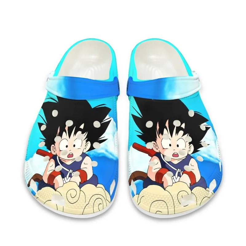 Сандалии унисекс в стиле аниме Dragon Ball, нескользящая пляжная обувь, тапочки из ЭВА на толстой танкетке с вентиляционными отверстиями для летнего подарка