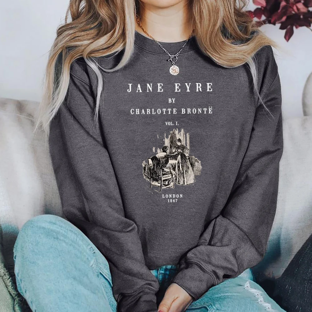 Jane Eyre Sweatshirt Charlotte Bronte Hoodie Booktok Classic Literature Novel Pullover Trendy Crewneck Sweatshirts Bookish Gift