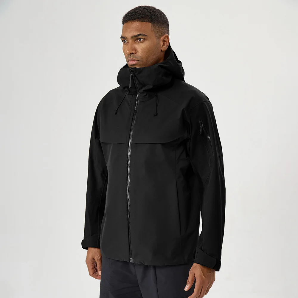 Chaqueta con Capucha para Otoño e Invierno, Resistente al Viento, Impermeable, Transpirable, para Senderismo, Montañismo y Esquí