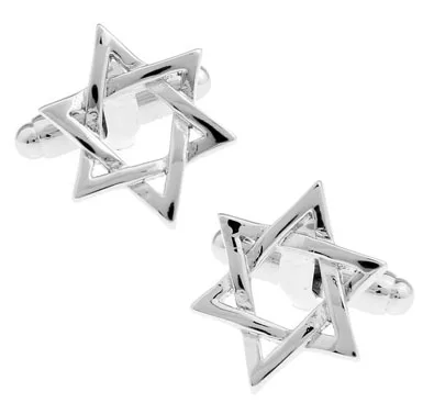 

Men Gift Sheriff Cufflinks Wholesale&retail Silver Color Copper Material Novelty Sheriff Badge Design