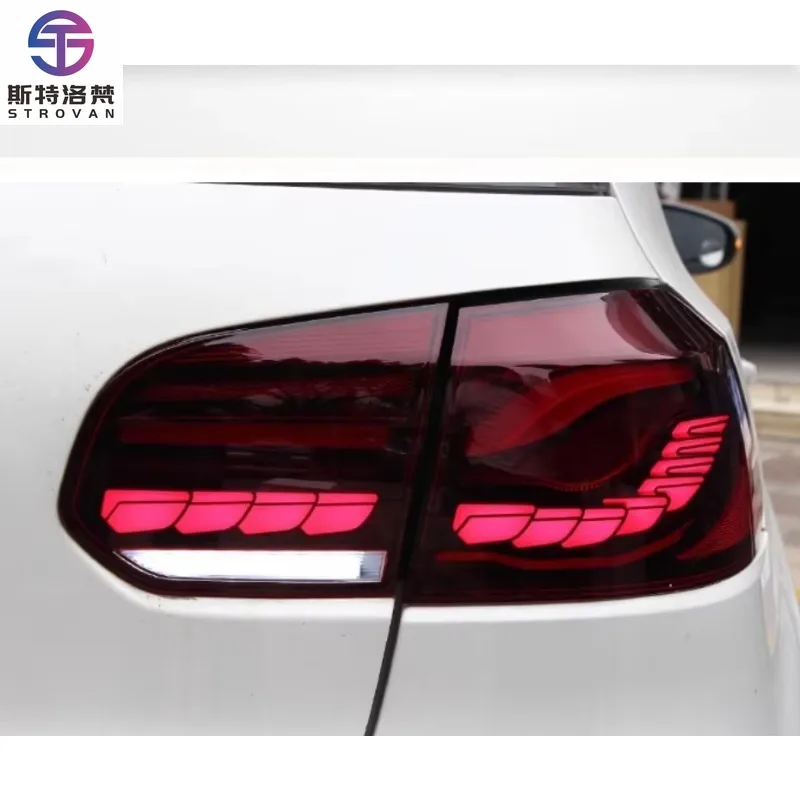 

STLF CLRAK High Quality 2008-2013 Rear Lamp Taillight Tail Light for Golf 6 Dragon Scale Style Tail Lights
