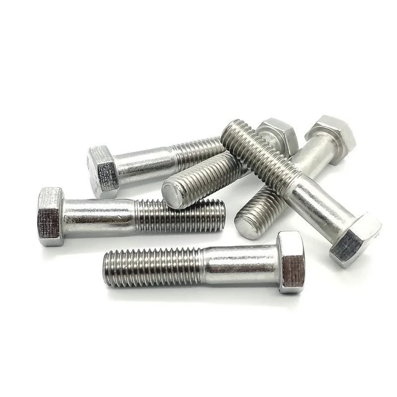 M6 M8  A4-70 316 Stainless Steel Half Thread Hexagon Head Bolts Partial Thread External Hex Head Screws