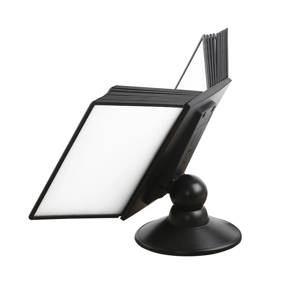 360° Rotating Desk File Organizer 20 Double-Sided Panels Heavy Duty Document Holder Display Stand Durable Desktop Reference