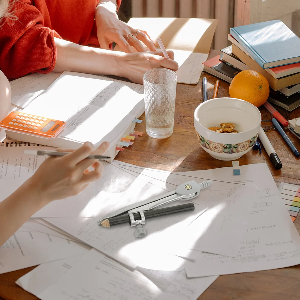 

5Pcs Geometry Compass for Drawing Circles Precision Drafting Tool Student Math Compass Kit Portable Design for School Art Work