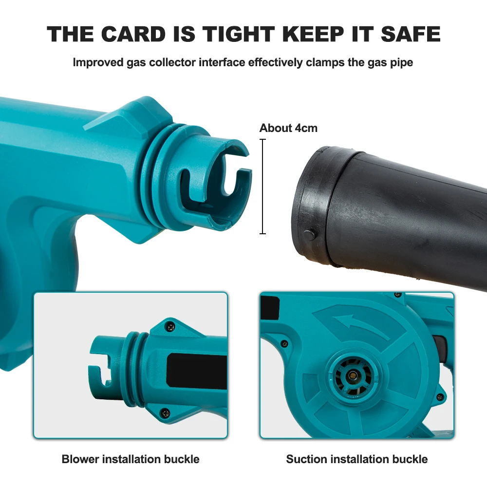 ZSQHET Amityke Rechargeable Blower Makita 18V Battery Dedicated Cordless Blower Air Flow Adjustment Vacuum Cleaner Electric Tool