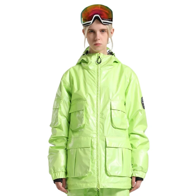 

Ski suit men's large size windproof waterproof warm breathable snow suit veneer double board colorful niche ski suit women's top