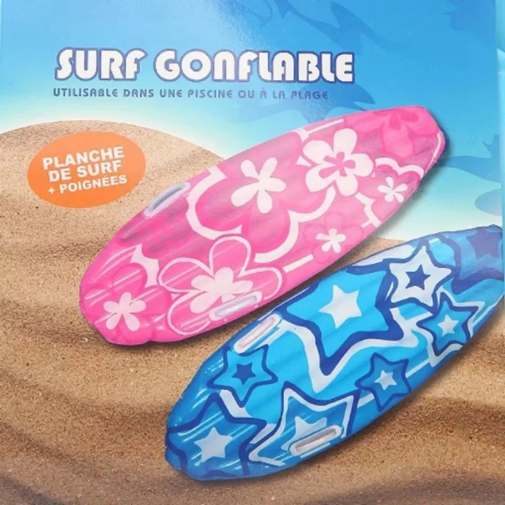 Lightweight Inflatable Surfboard Pink Flower Pattern PVC Material Water Floating Rafting Board Portable Inflatable Design