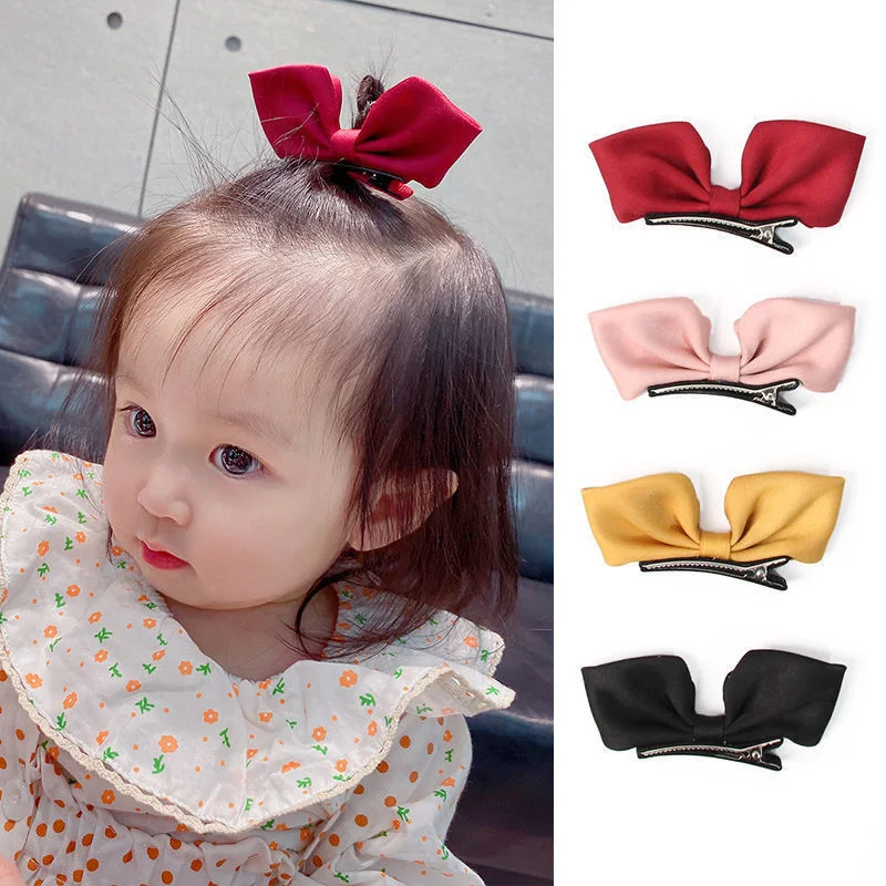 2PCS New Korean Bow Hairpins Children Sweet Headwear Girls Clips Barrettes Cute Hairgrips Hair Accessories