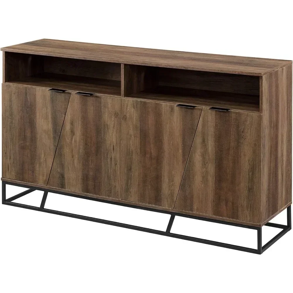 Buffet With Open Shelf Storage Tv Stand Living Room Furniture 58 Rustic