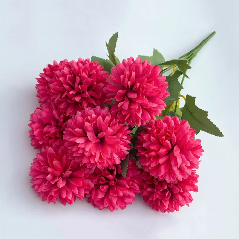 Künstlicher Blumenstrauß, Chrysantheme, Hochzeit, Zuhause, Weihnachten, Brautstrauß, Basteln, Scrapbooking, Kranz, Requisiten, Tischparty-Dekoration – Detail 11