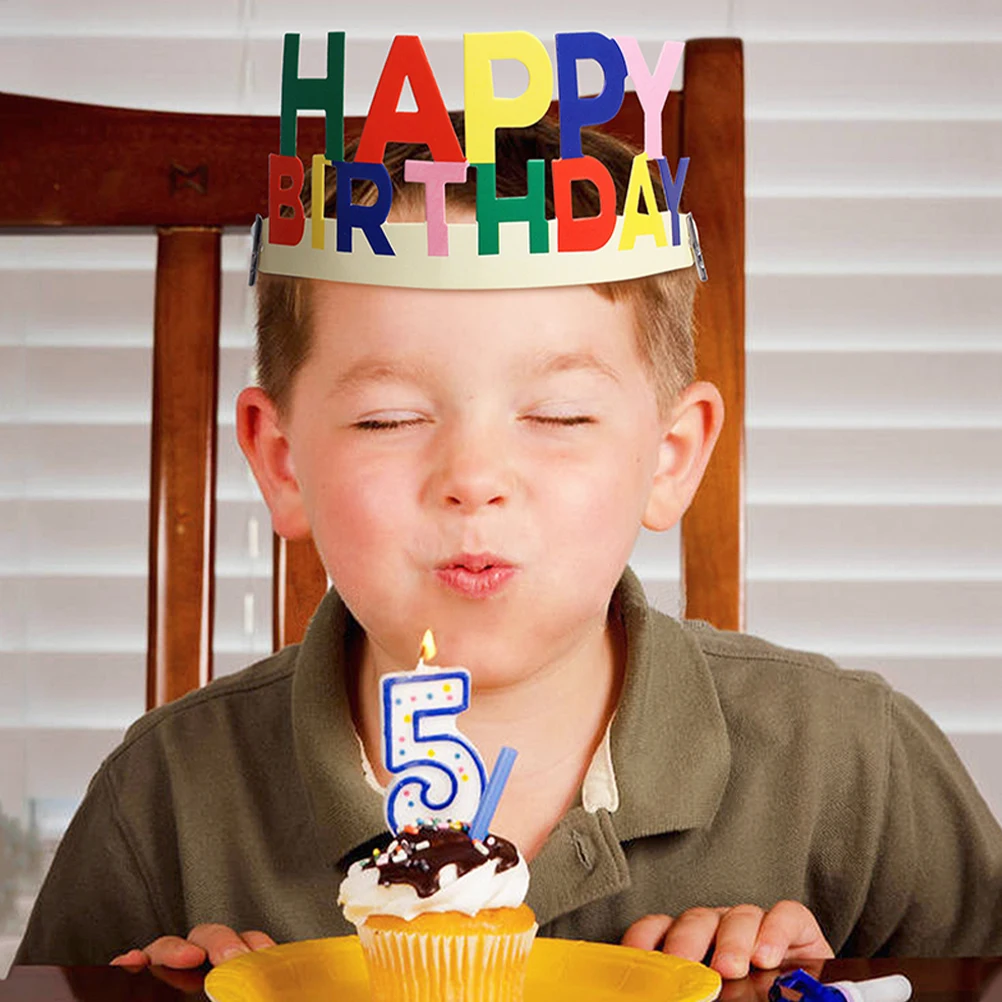 10 Uds. Diademas de cumpleaños elementos de letras de feliz cumpleaños diadema decorativa para niños ligero cómodo reutilizable fiesta