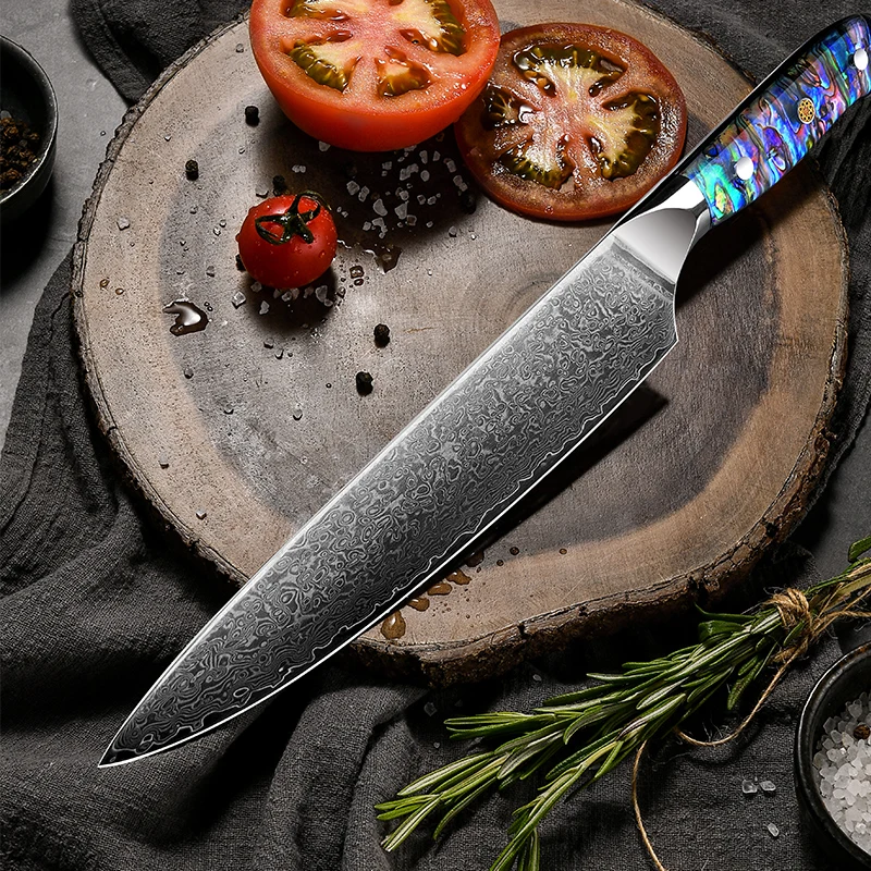 Grandsharp Professional 8 Inch Chef Knife Japanese Damascus Steel Kitchen Knives Meat Cleaver Fish Slicing Cooking Tool Gift Box