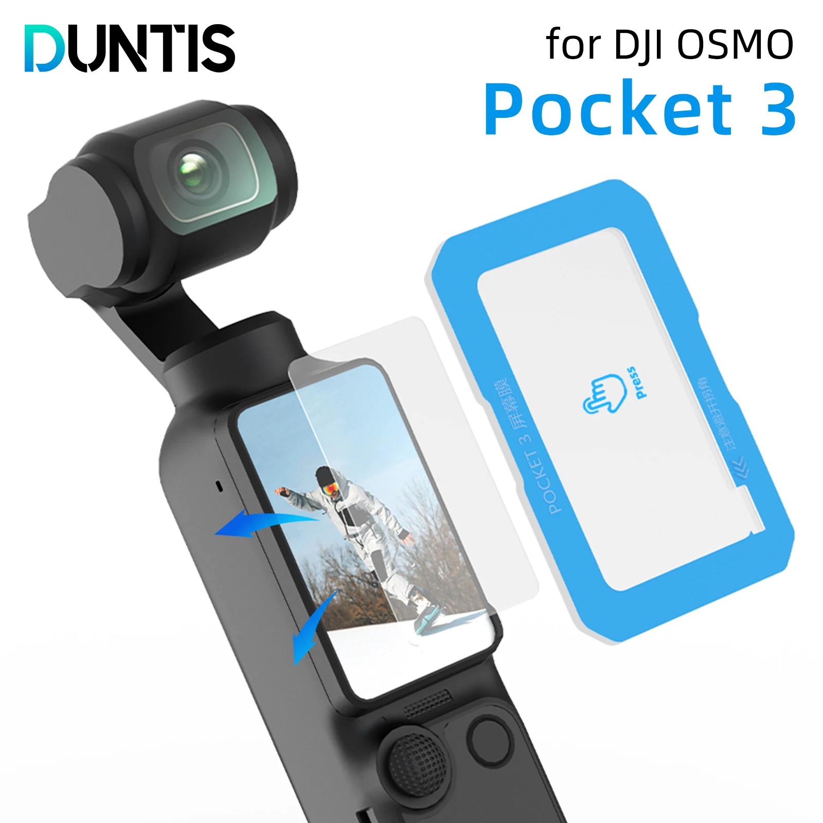 

9H HD Tempered Glass for DJI OSMO Pocket 3 Quick fit Screen Protecto Anti-Scratch Scratch Protective Film Accessories