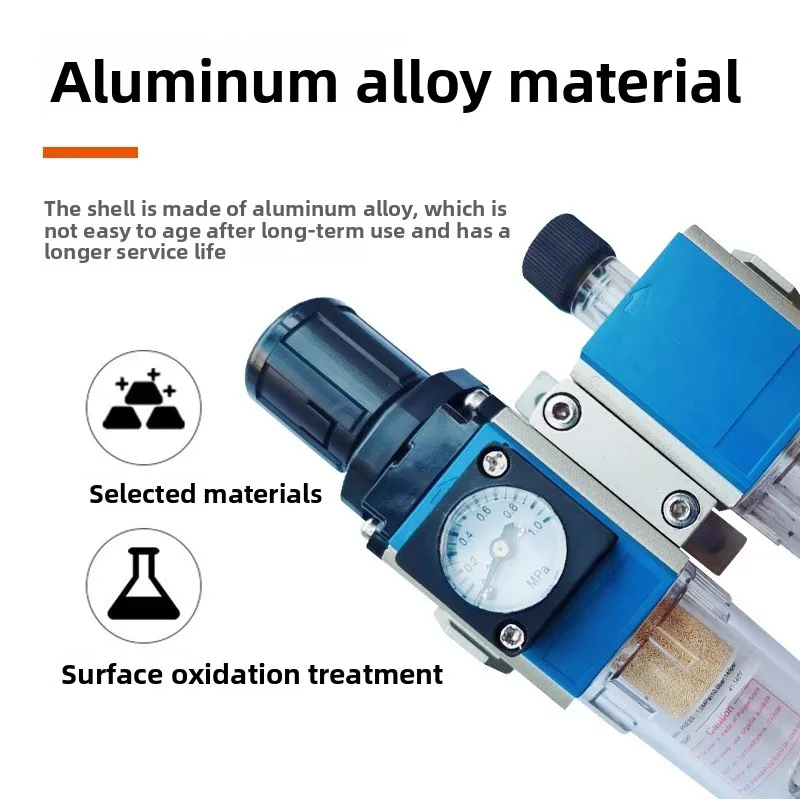 Picture 5: Filter GFC200 duplex pneumatic component air source processor oil-water separator, precise pressure regulation