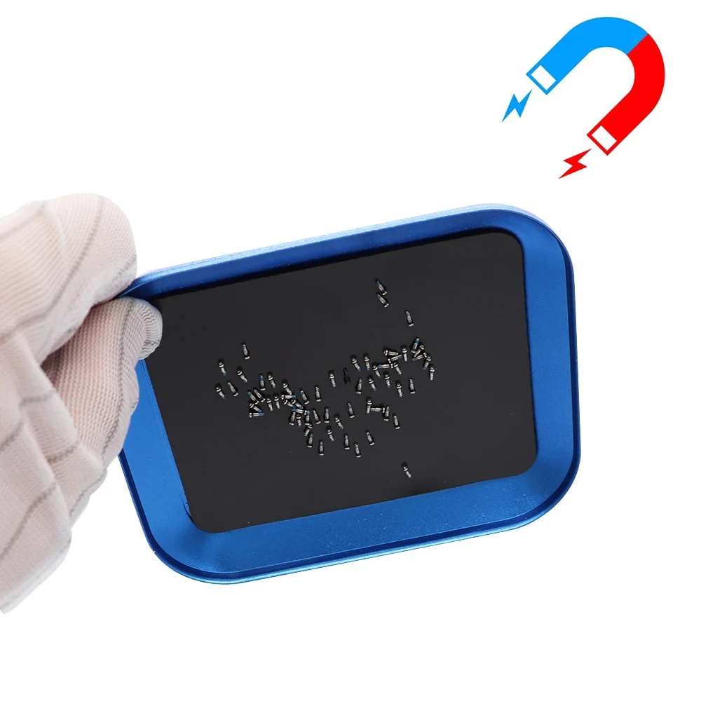 RC Model Magnetic Pad Screw Plate Small Screw Tray Storage Box Repair Tool Repair Tool Tray for RC Car Boat Airplane Excavator