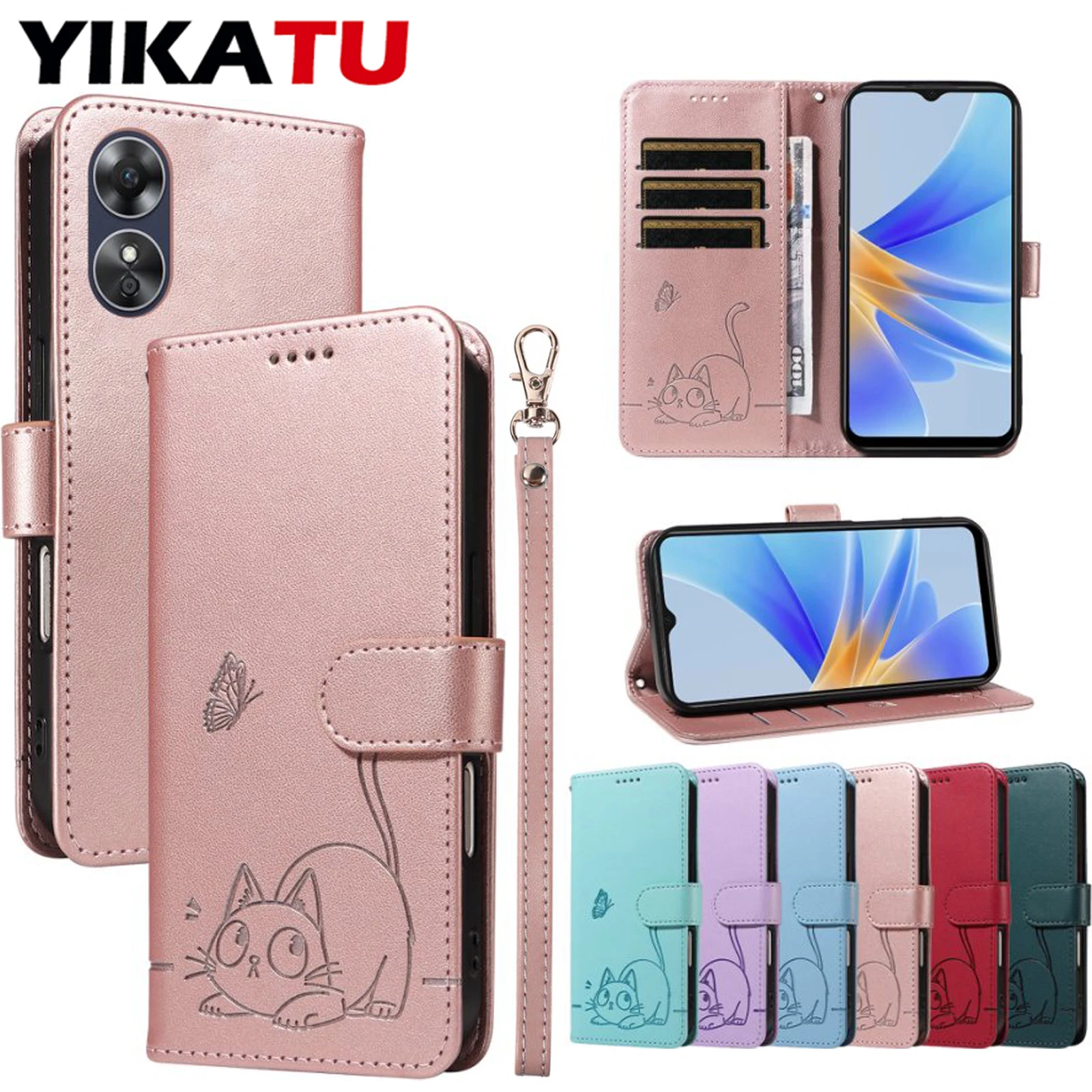 

Wallet Leather Case For OPPO A54 A40 A38 4G A36 A17 A16 A15 A12 A9 2020 A7 AX7 A7N A5S AX5S A5 Pro 5G A3X A3S A3 A2X A2 A1i A1