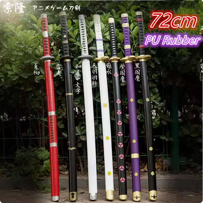 1:1 Roronoa Zoro Katana PU Shanks Sword Anime Cosplay Prop Ninja Knife Japanese Katana Samurai Kid Toys Gift