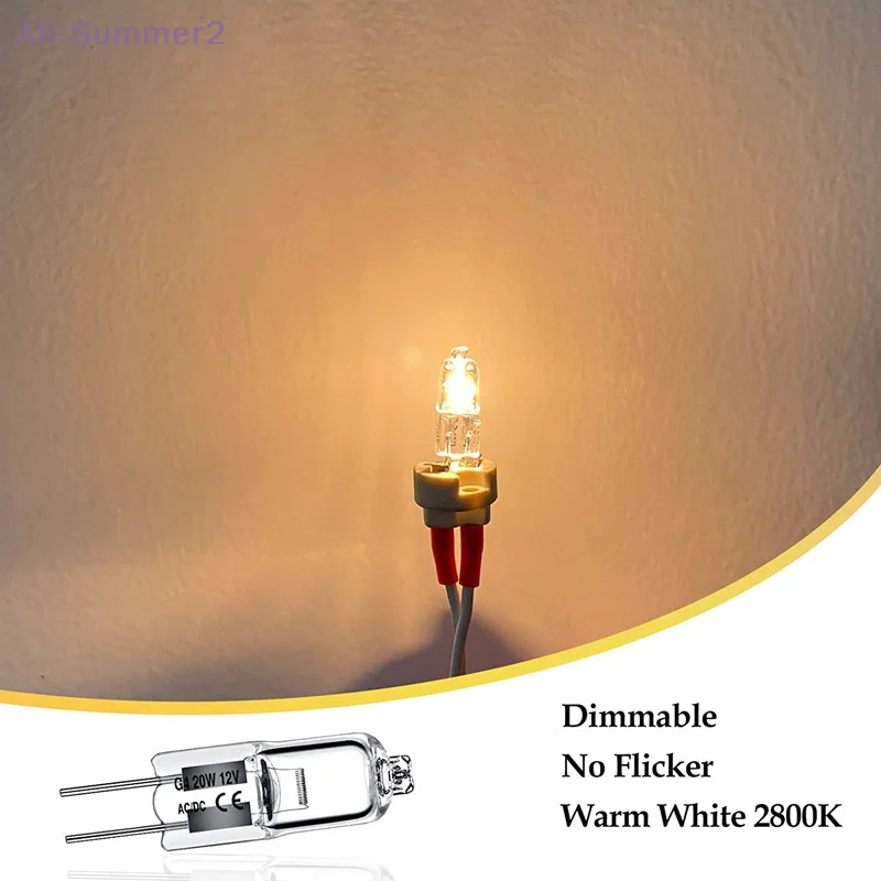 {Summer2}Multi-Pack mit 10 G4 5W-50W Halogen-Warmergie-Glühbirnen mit JC Bi-Pin-LED für Innenbeleuchtung und Kristallkugellampe