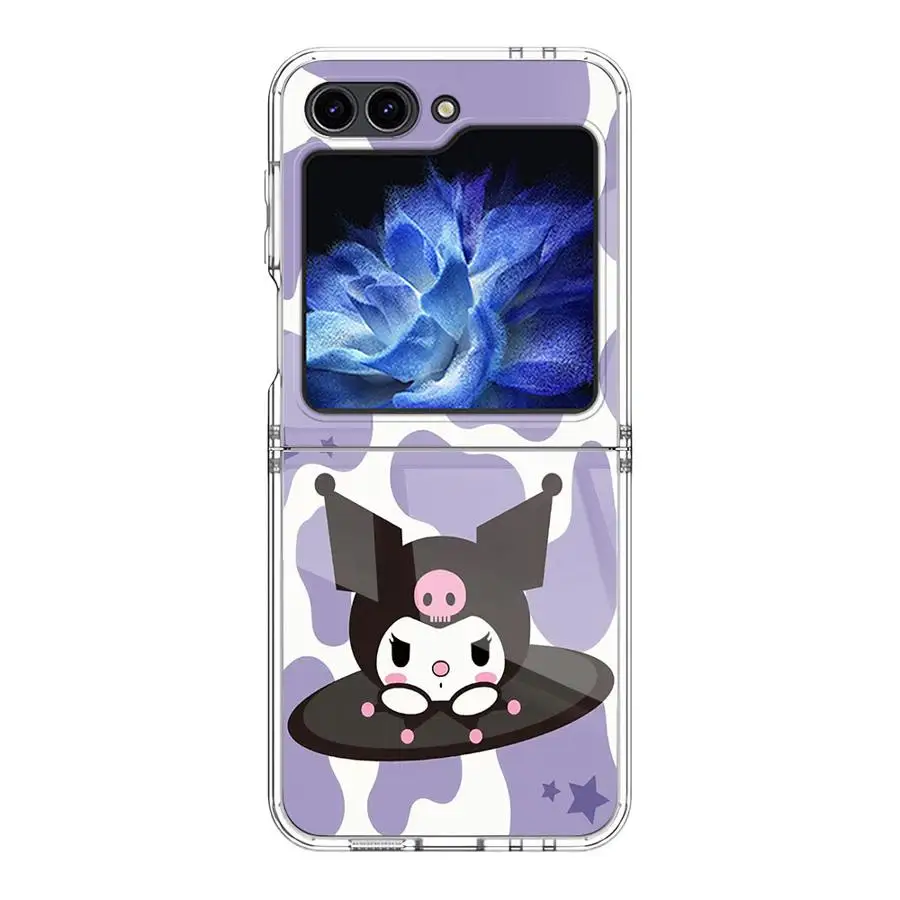 حافظة لهاتف سامسونج جالاكسي ZFlip3 ZFlip5 ZFlip6 Z Flip 7 6 5 4 3 ZFlip4 ZFlip7 غطاء هاتف ناعم شفاف سانريو سينامورول ماي #3