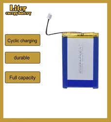 XH2.54-2P connector 7.4V 5000mAh 126090 Polymer Li-ion battery 606090-2S Bluetooth stereo DVD player GTmedia Freesat V8 finder