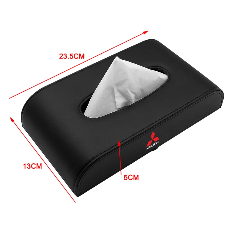 1pcs Car Tissue Box Holder Armrest Box Storage Case For Mitsubishi Lancer Ralliart 10 3 9 EX Outlander 3 ASX L200 Accessories