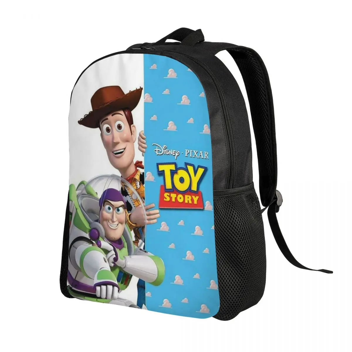 Custom Toy Story Woody And Buzz Laptop Backpack Men Women Basic Bookbag for College School Students Disney Bag