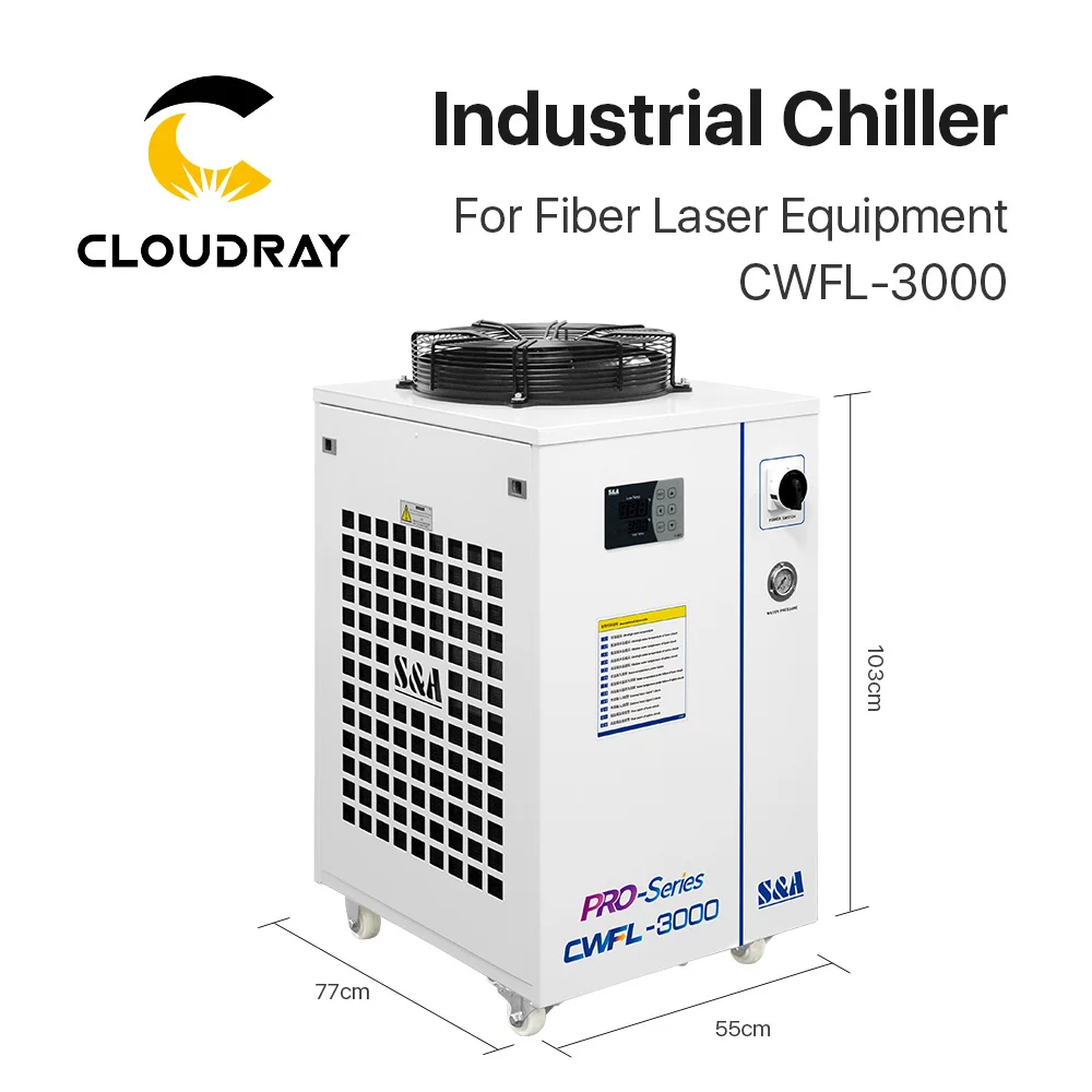 Cloudray S&A CWFL-3000 Industry Air Water Chiller for Fiber Laser Engraving Cutting Machine