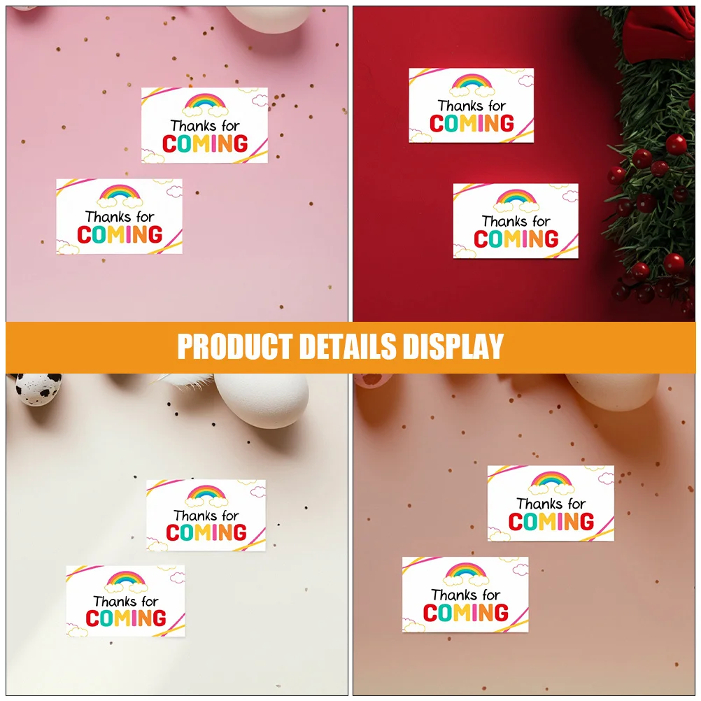 50Pcs Thanks for Coming Cards Elegant Design Unique Creativity Versatile Use Business Note Cards