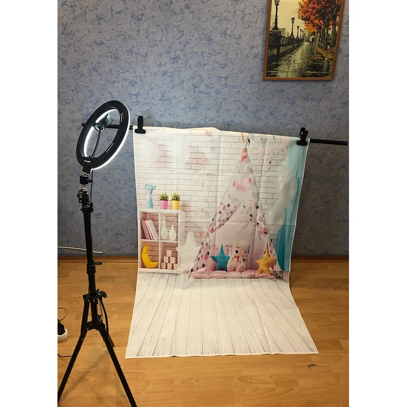 Fondo de fotografía del palacio del castillo de Nitree, fondo de fotografía de cumpleaños para niños recién nacidos, accesorios de estudio fotográfico GD-03