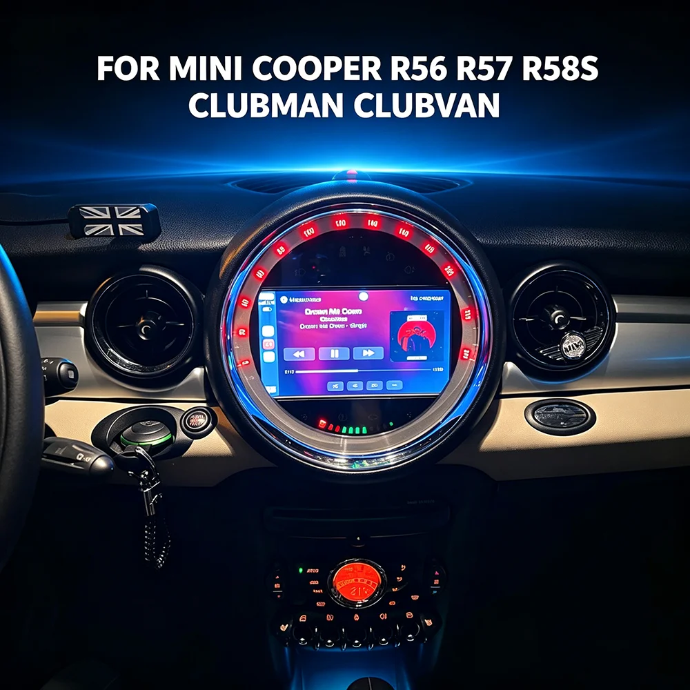 CHSTEK Multimedia-Player Autoradio-Haupteinheit für BMW Mini Cooper S R55 R56 R57 R58 R59 Android 14 GPS WIFI DSP Bluetooth