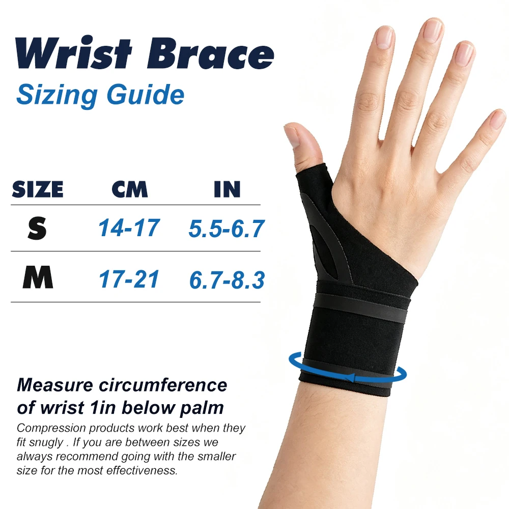 1PCS Thumb Brace with Removable Steel Splint,Ultra-Thin Breathable Thumb Stabilizer for Trigger Finger – Fits Left & Right Hand