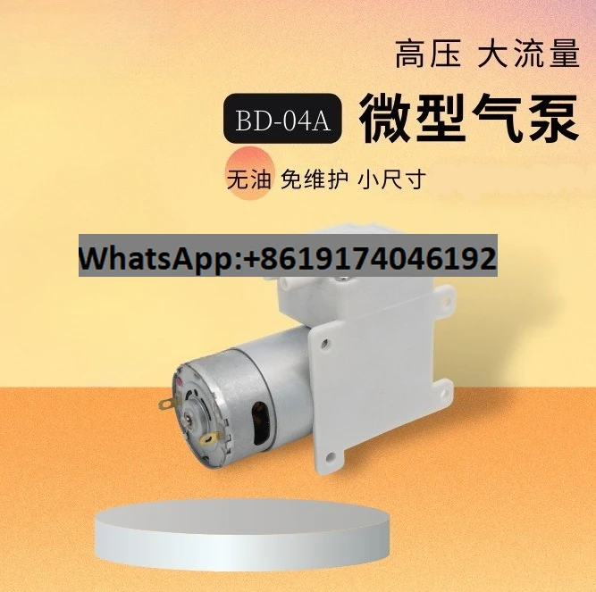 BD-04A Miniature Air Compression Pump Inflatable 12V24V Small 555 Carbon Brush Pneumatic Diaphragm Pump Miniature