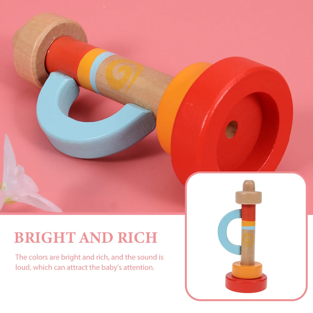 

Wooden Small Trumpet Creative Educational Music Instrument Early Development Stage Performance Kids Musical Instrument