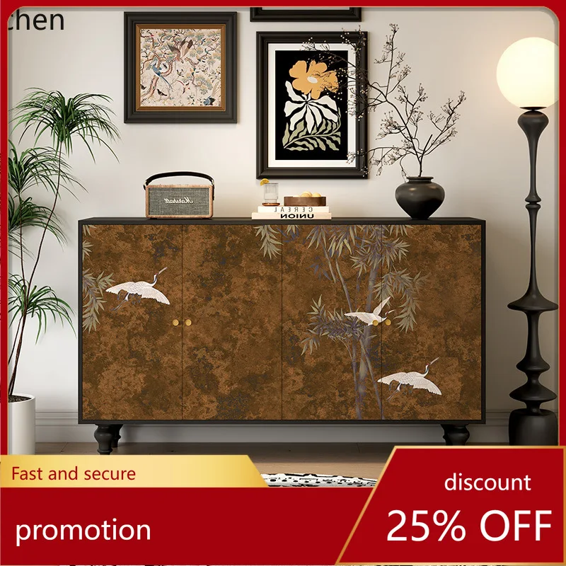 

ZML Entrance Cabinet Solid Wood Sideboard Living Room Bedroom Storage Hotel Homestay Storage Cabinet