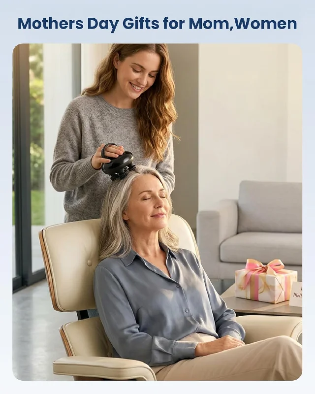 Cordless Head Massager, Scalp Massager, 3 Kneading Modes, Waterproof, 8 Claws for Deep Tissue Massage, Hair Growth Stimulator