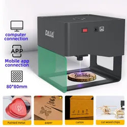 DAJA DJ6 Laser Engraver Machine CNC Laser Engraver Mini Printer Machine For Making Badges Paper Wood Plastic Leather Cutter