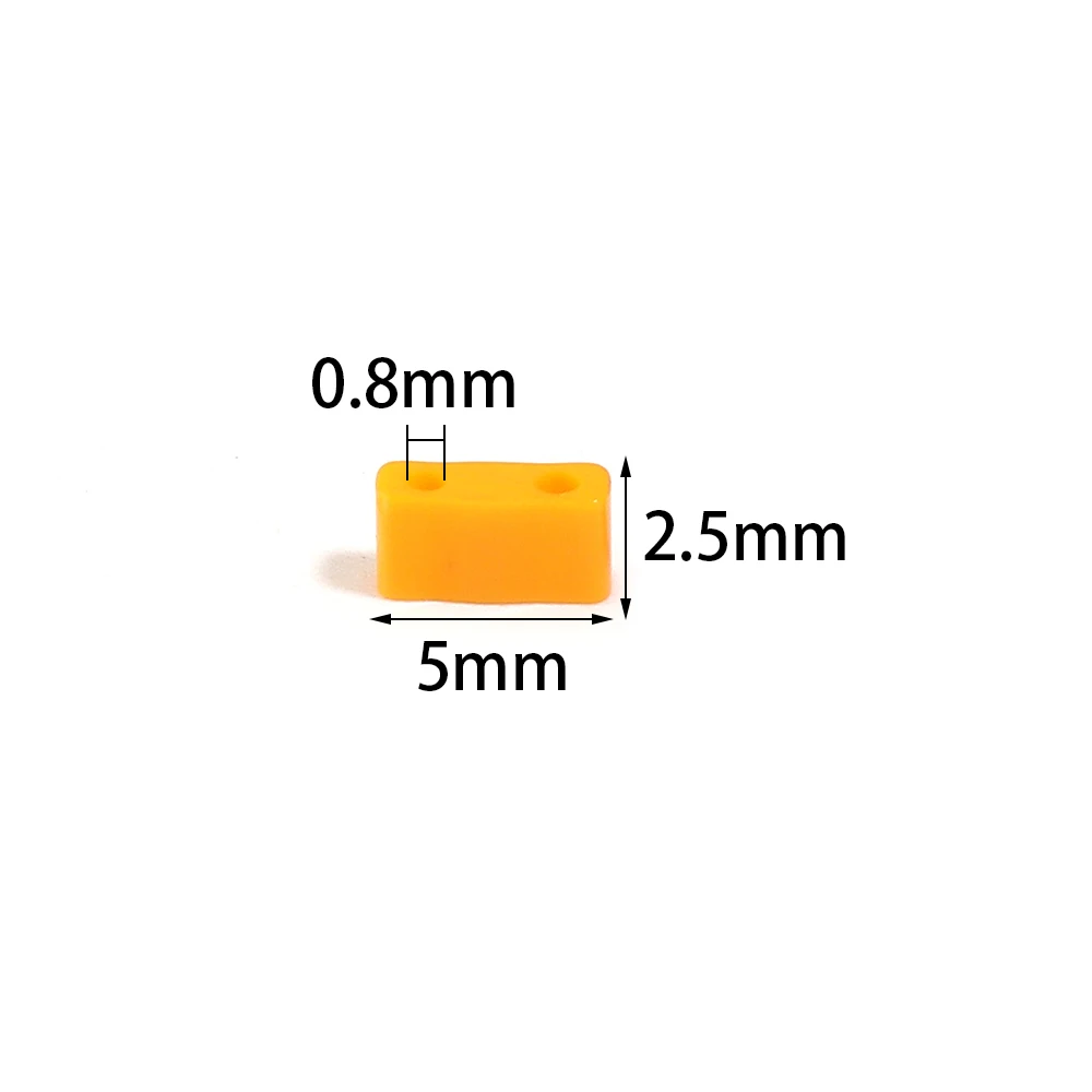 200 Stück tschechische Glasperlen mit doppeltem Loch, bunte lose Spacer-Perlen für DIY-Halsketten, Armbänder, Ohrringe, Schmuckherstellung. – Detail 1