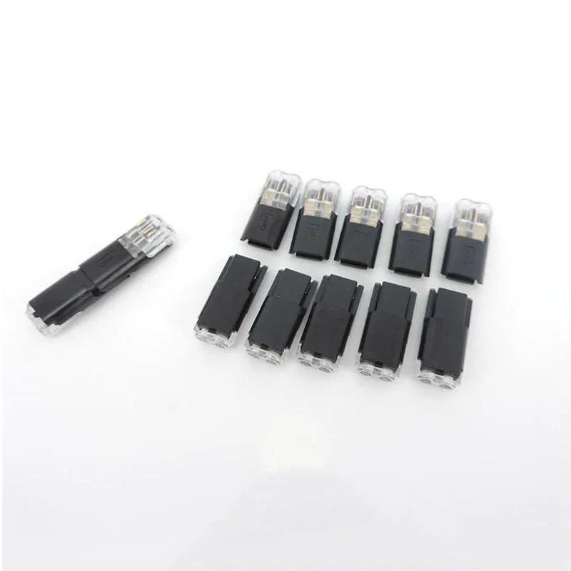 4pcs Fast Pluggable Wire Connector 2Pin Splice Electrical Cable Crimp Terminals For Wires Wiring LED Car Connectors 22-20AWG