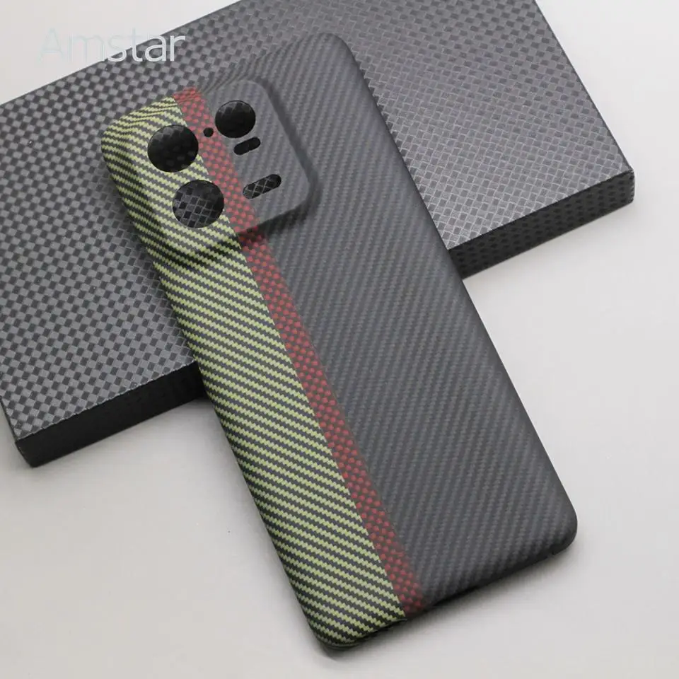 Amstar 600D Tricolor Carbon Fiber Lens Protection Case for Xiaomi 13 Pro Ultra-thin Ultra-light Aramid Fiber Mi 13 Phone Cover