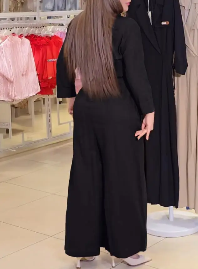 Jumpsuit Dames 2025, Lente Nieuwe Turn-Down Kraag Lange Mouw Casual Asymmetrisch Gebonden Detail Hoge Taille Wijde Pijpen Jumpsuit