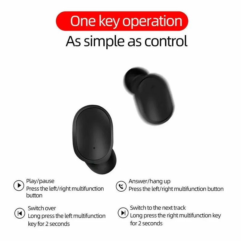 TWS E6S Bluetooth Earphones Wireless bluetooth headset Noise Cancelling Headsets With Microphone Headphones For Xiaomi Samsung